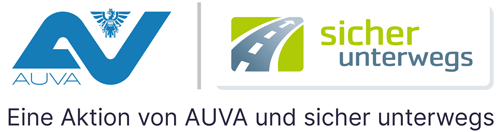 Kooperationlogo AUVA sicher unterwegs